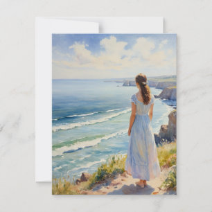 Beach Watercolor Study D Holiday Card