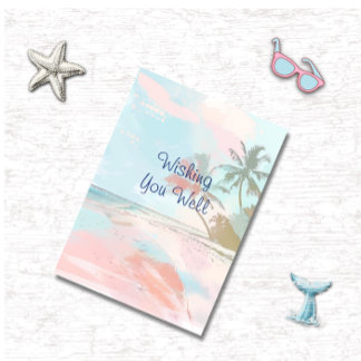 Beach Watercolor Wedding Enclosure Card