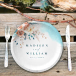 Beach Watercolor Wedding Paper Plate<br><div class="desc">Experience elegance with our Beach Watercolor Wedding Paper Plates, which are ideal for summer weddings and beach celebrations. Featuring captivating turquoise and peach hues with delicate roses, they add a unique touch to your decor. Guests will love the blend of style and convenience these plates offer, making every dining experience...</div>