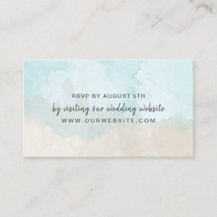 Beach Watercolor wedding rsvp website card