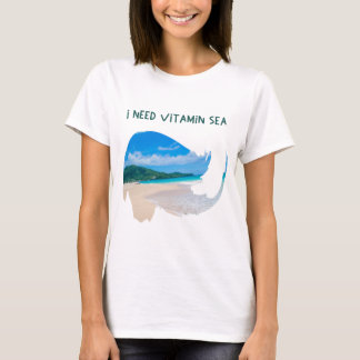 beach wave of water and fish, it flows like water T-Shirt