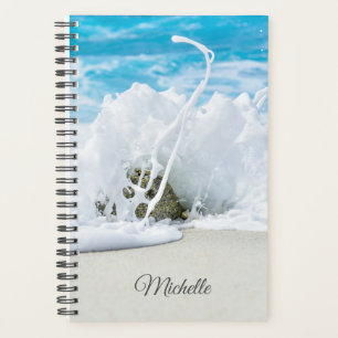 Beach Wave Splash Personalised Name Planner