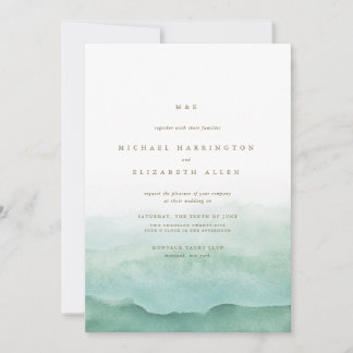 Beach Wave Wedding Invitation