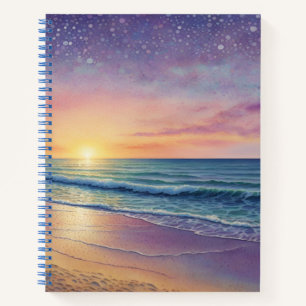 Beach Waves and Shore Art Notebook