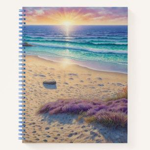 Beach Waves and Shore Art Notebook
