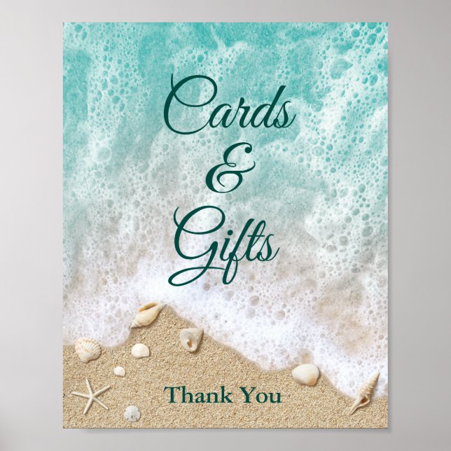 Beach Waves Cards & Gifts Poster (Front)