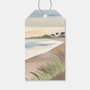 Beach Waves Coastal Ocean Watercolor Gift Tags