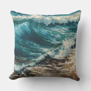 Beach waves cushion