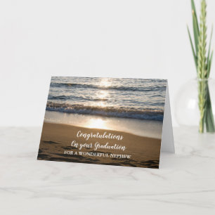Beach Waves Nephew Congratulations Graduation Card