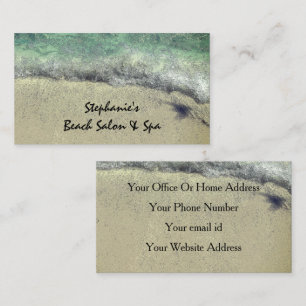 Beach Waves Ocean Artistic Elegant Salon Spa Business Card