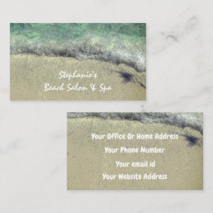 Beach Waves Ocean Artsy Elegant Salon Spa Business Card