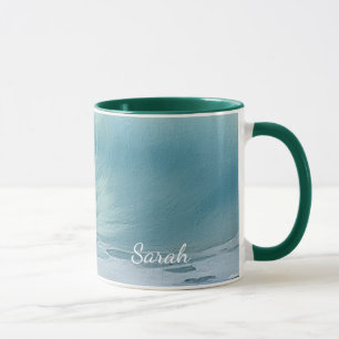 Beach Waves Painting Personalised  Mug