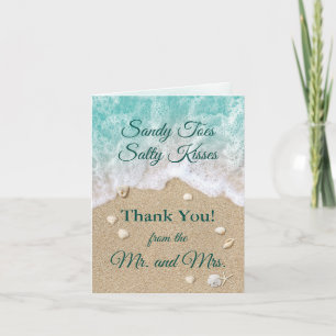 Beach Waves Photo Thank You Card
