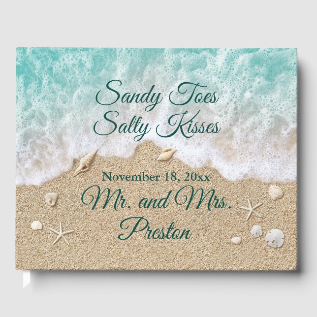 Beach Waves Sandy Toes Guest Book (Front)