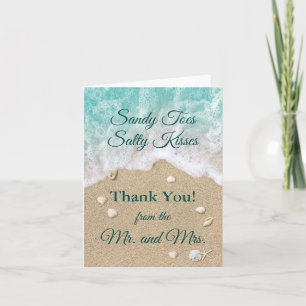 Beach Waves Sandy Toes Photo Thank You Card