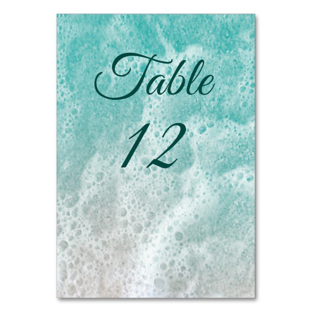 Beach Waves Sandy Toes Salty Kisses Table Number 2 (Front)