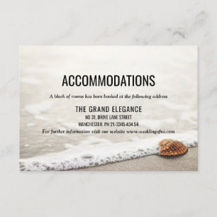 Beach Waves Wedding Accommodations Enclosure Card