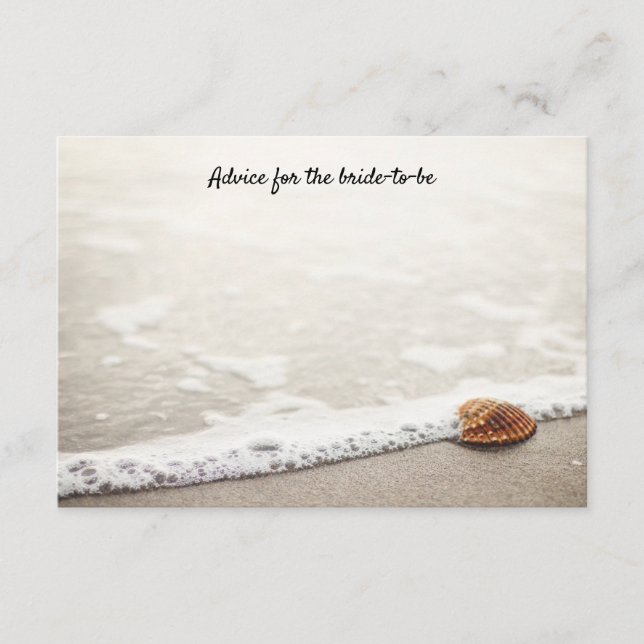 Beach Waves Wedding Advice Card (Front)