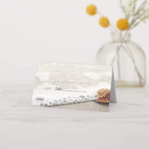 Beach Waves Wedding Escort Card