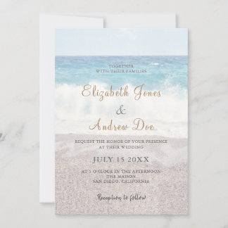 Beach Waves Wedding Invitation/Beach Wedding Invitation