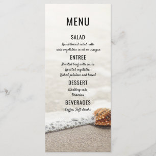 Beach Waves Wedding Menu