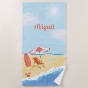 Beach Way by the Water, Name, Parasol, Chair Towel