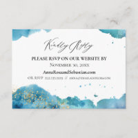 *~* Beach Wedding Abstract Wave Website RSVP