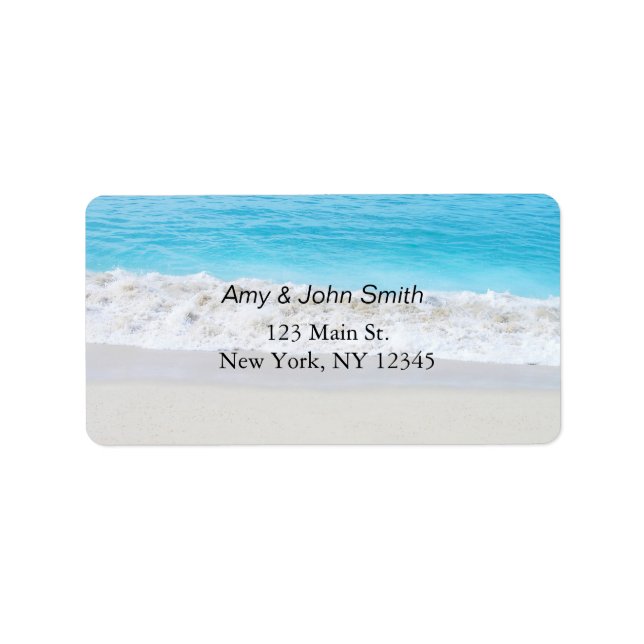 Beach wedding address labels beach1 (Front)