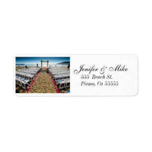 beach wedding address lables