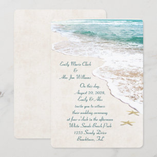 Beach Wedding and Starfish Invitation