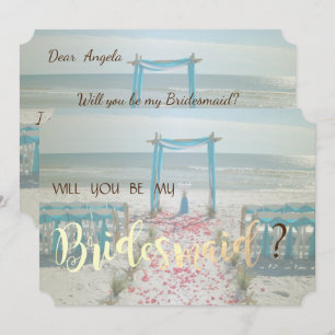 Beach Wedding Arbor  Bridesmaid Card