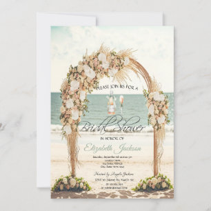 Beach Wedding Arbor Roses Invitation