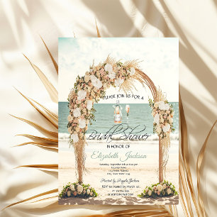 Beach Wedding Arbor Roses Invitation