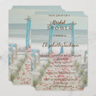 Beach Wedding Arbor Shower Invitation