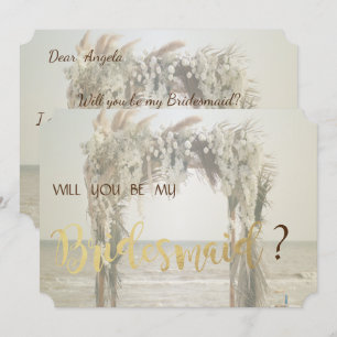 Beach Wedding Arch Bridesmaid Card
