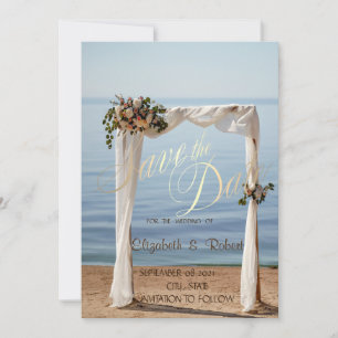 Beach Wedding Arch Floral Save The Date