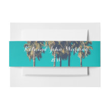 Beach Wedding Belly Band Palms
