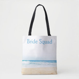 Beach Wedding Bridesmaid Bride Squad Tote Bag