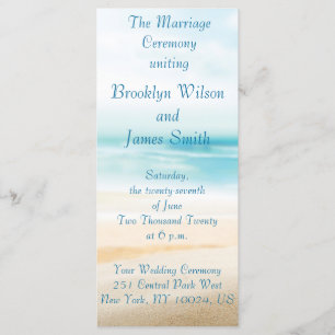 Beach Wedding Ceremony Programs Programme
