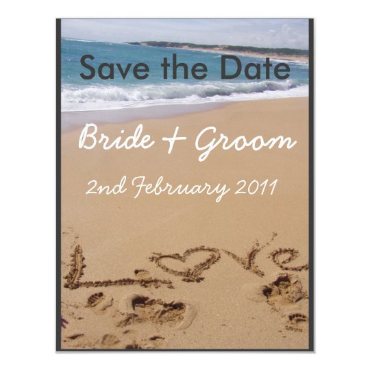 Beach Wedding - Change colour to suit your theme! Card
