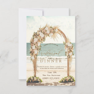 Beach Wedding Chic Arbor Roses Rehearsal Dinner Invitation