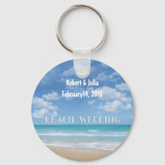 Beach Wedding (customisable) Key Ring