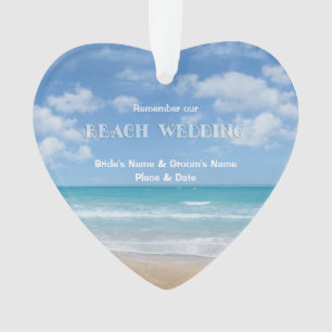 Beach Wedding (customisable) Ornament