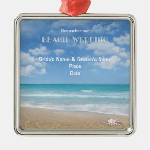 Beach Wedding (customizable) Metal Tree Decoration