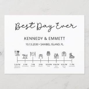 Beach Wedding Day Timeline Program Programme