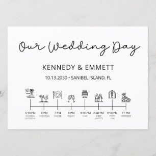 Beach Wedding Day Timeline Program Programme