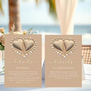 Beach Wedding Details Enclosure Card