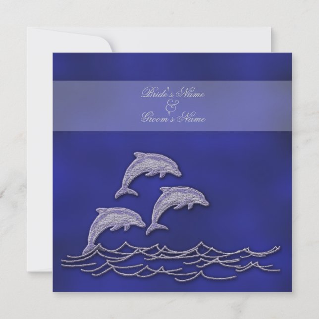 Beach wedding elegant party theme invitation (Front)