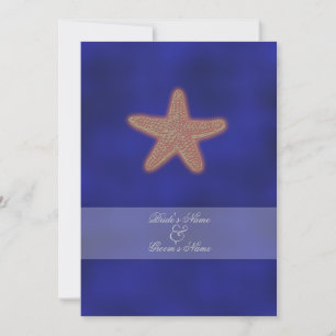 Beach wedding elegant party theme invitation