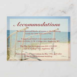 Beach Wedding Enclosure Cards - Beach Staircase